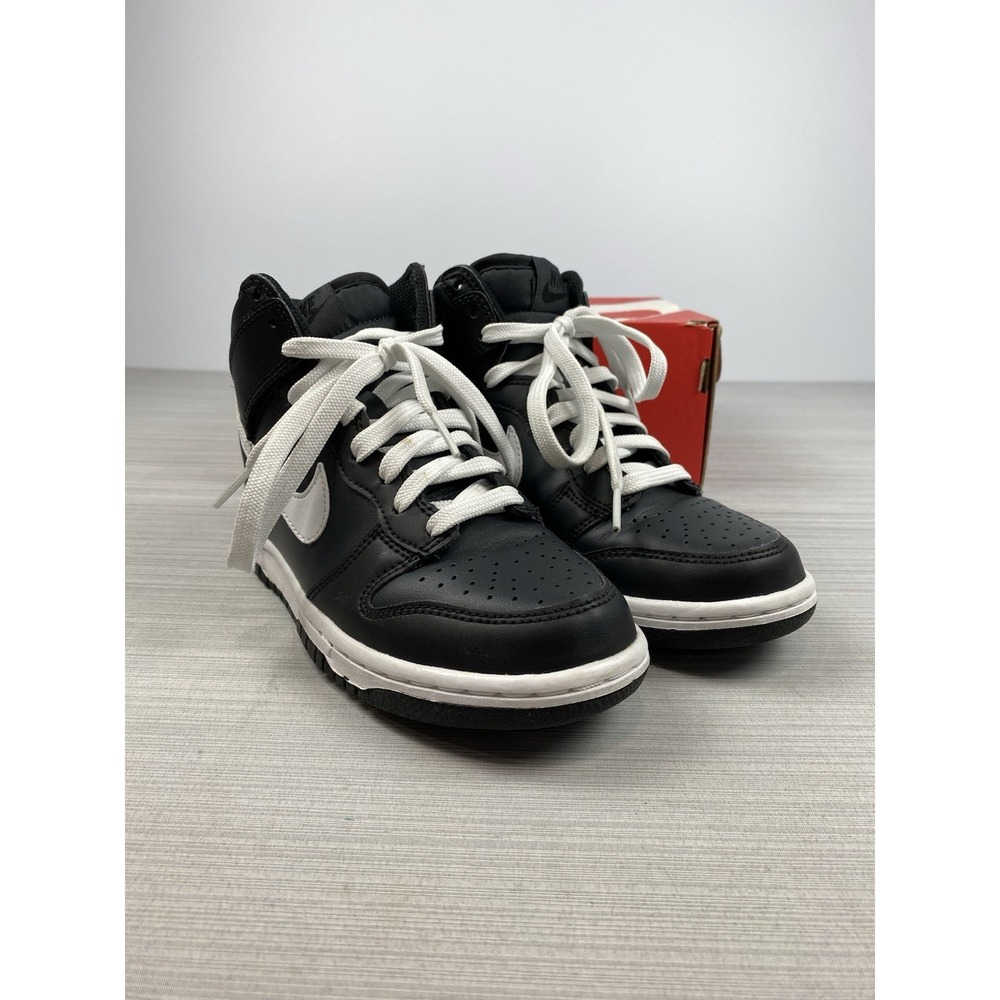Nike Dunk High GS Sneakers Shoes Black White Leather (DH9751 001) Youth Size 4.5